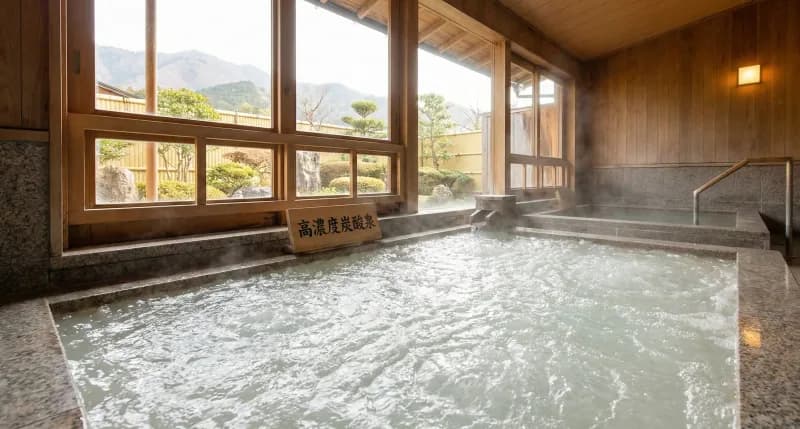 Hot spring spa interior